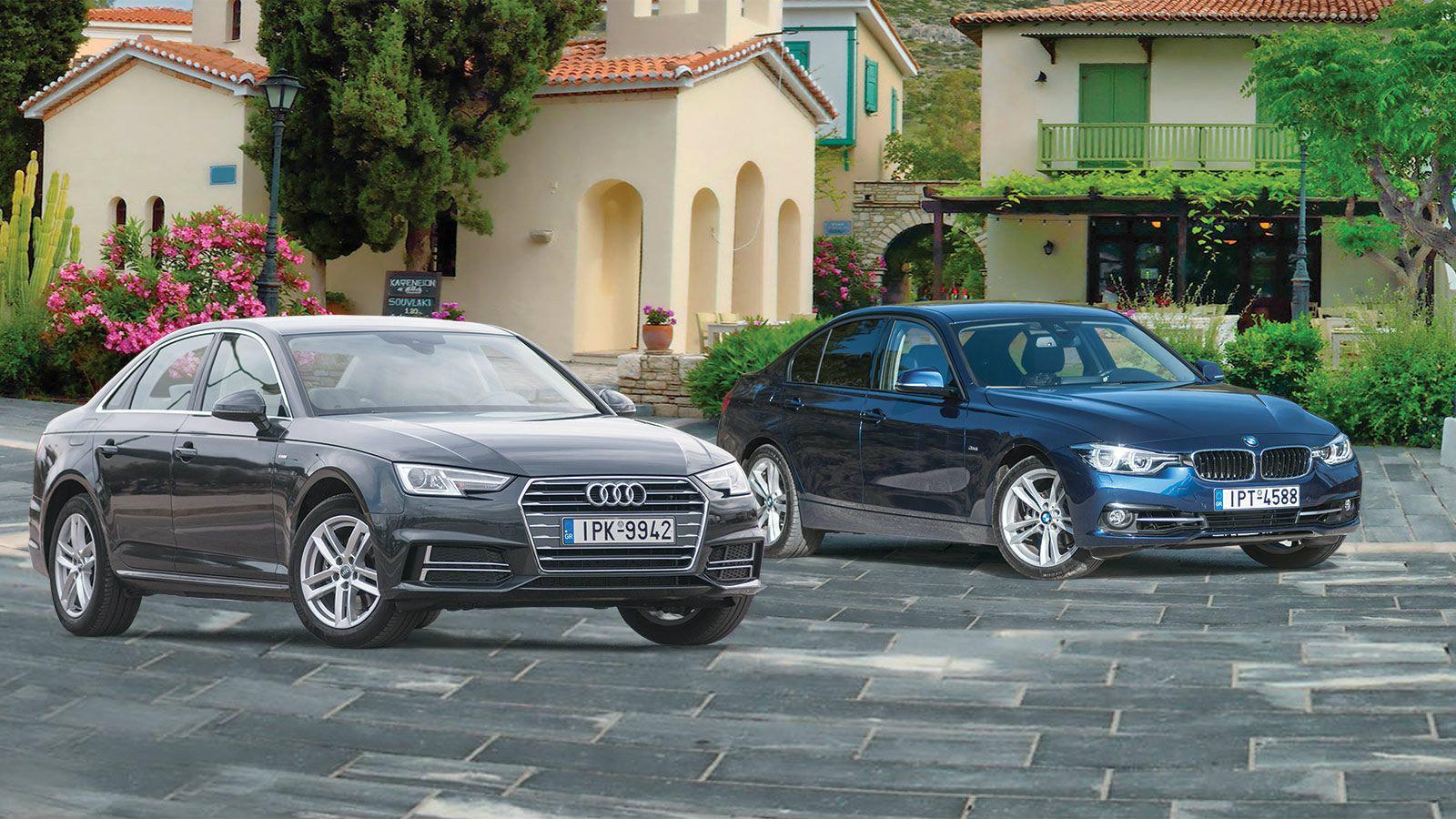 Το Audi Α4 όντας πιο φρέσκο στην κατηγορία εντυπωσιάζει με την αναβάθμισή του σε σχέση με την προηγούμενη γενιά του ενώ η 318i αν και τρικύλινδρη, μόν