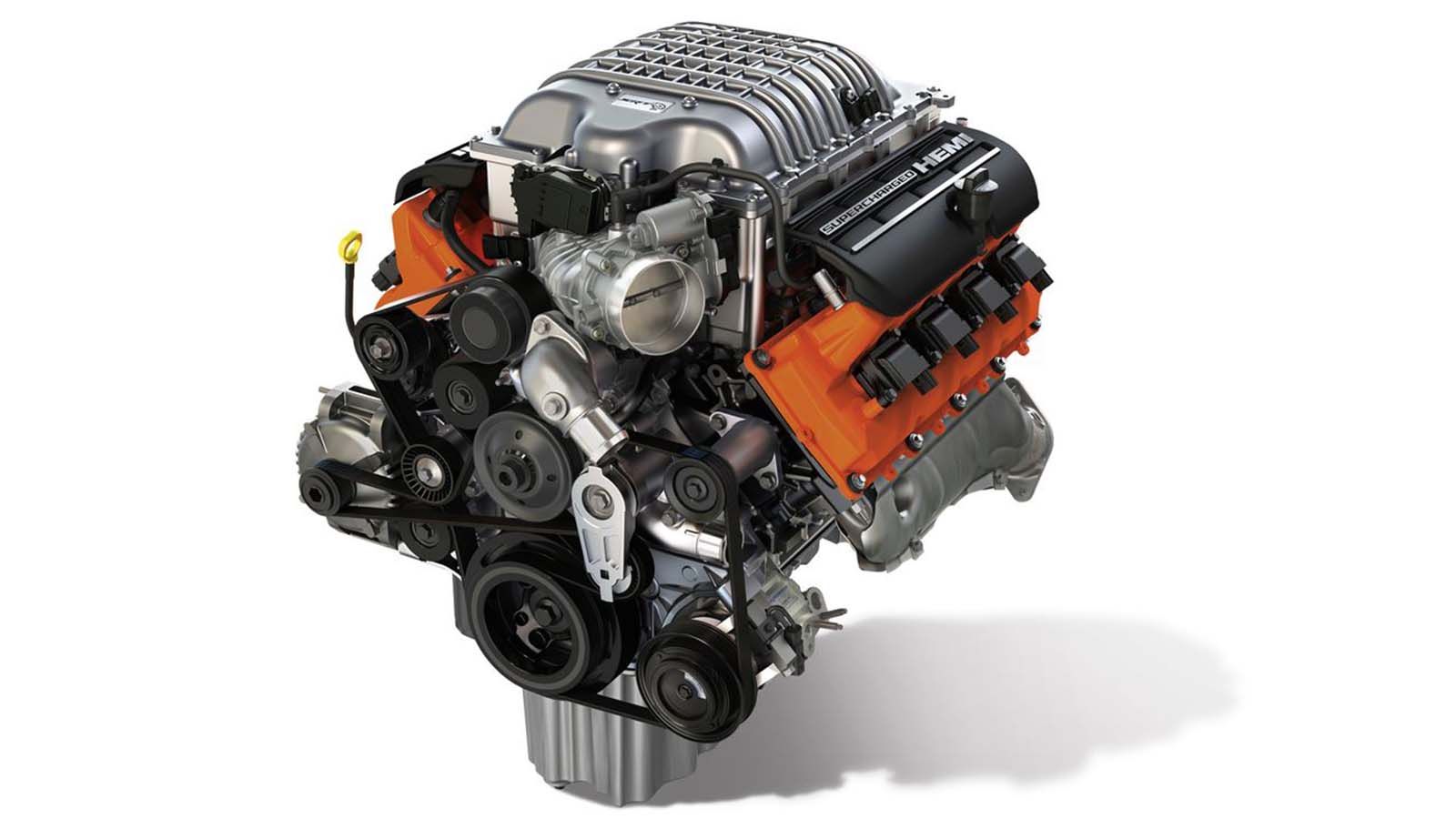 Πρόκειται για τον 6,2 λτ. υπερσυμπιεσμένο Hellcat Ηemi V8 κινητήρα απόδοσης 707 ίππων και 801 ροπής.