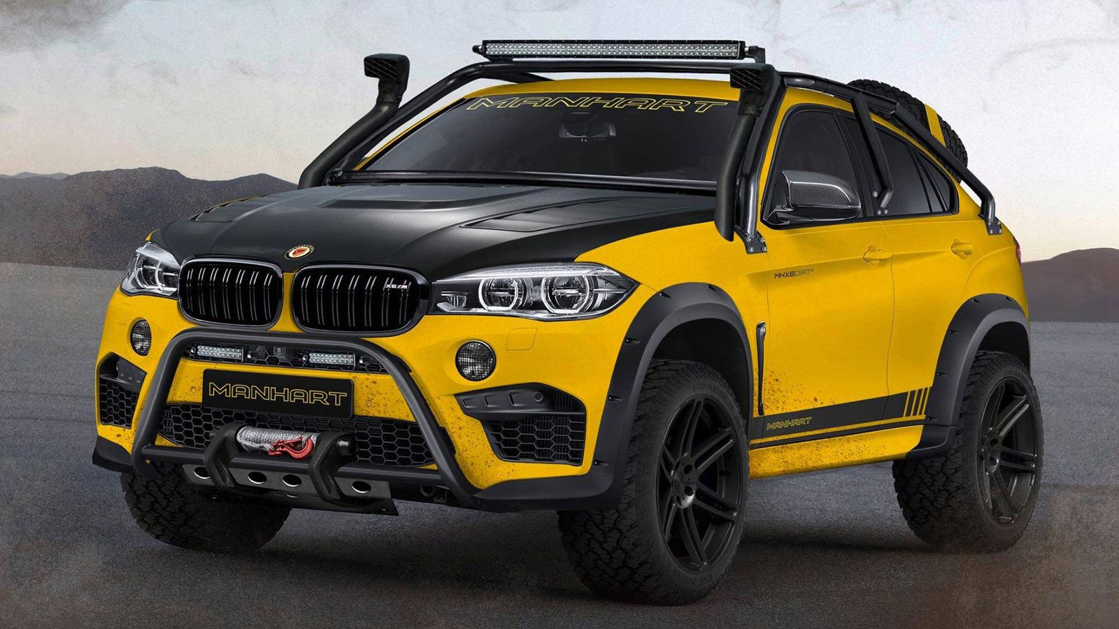 Το Manhart MHX6 Dirt² Concept στηρίζεται στην υπάρχουσα ΒΜW X6 M, μόνο που έχει ισχύ 900 ίππων και ροπή 1200 Nm.