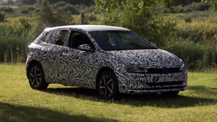 Γεμάτο καμουφλάζ είναι στις πρώτες επίσημες εικόνες του το νέο VW Polo.