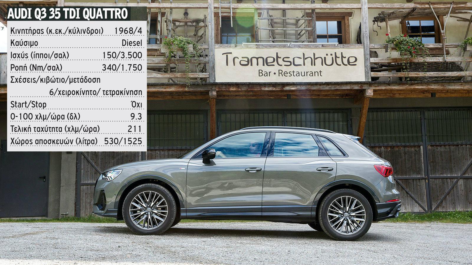 Το Q3 ήρθε για να παίξει ένα πιο δυναμικό ρόλο. Στρίβει πιο γρήγορα και η ανάρτηση είναι πιο σταθερή από αυτήν του VW