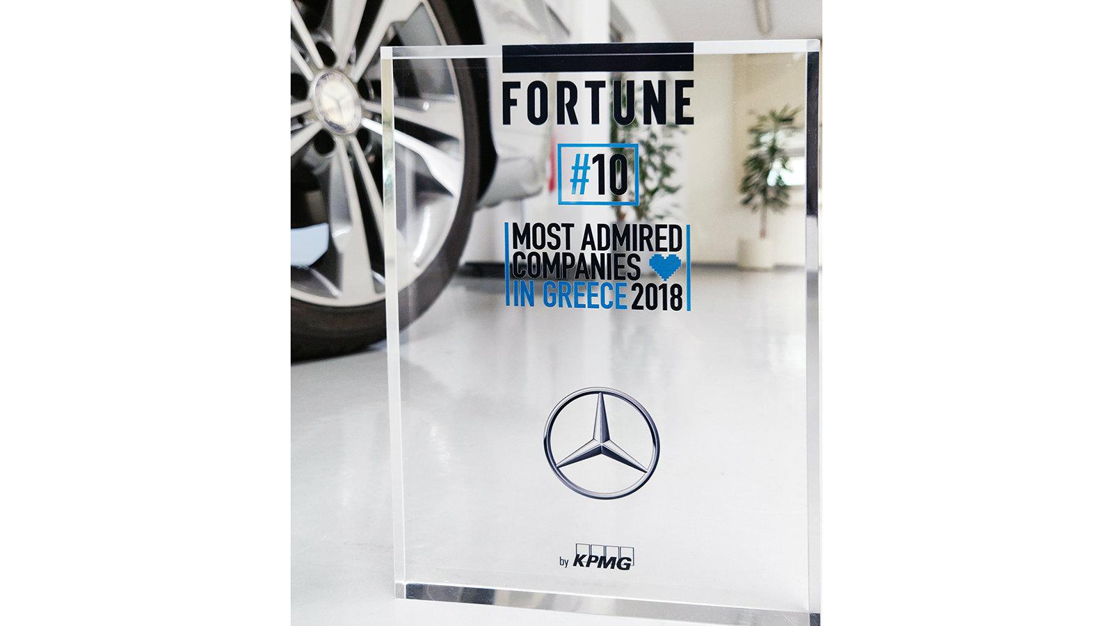 H κατάκτηση της 10ης θέσης στη γενική κατάταξη των εταιριών και της 1ης στον τομέα του Εμπορίου γεμίζει τη Mercedes-BenzΕλλάς με περηφάνεια.