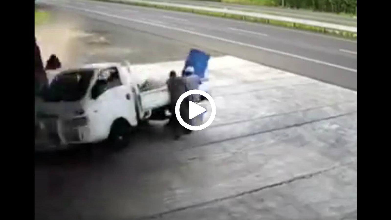 Αυτό θα πει τύχη... φορτηγό