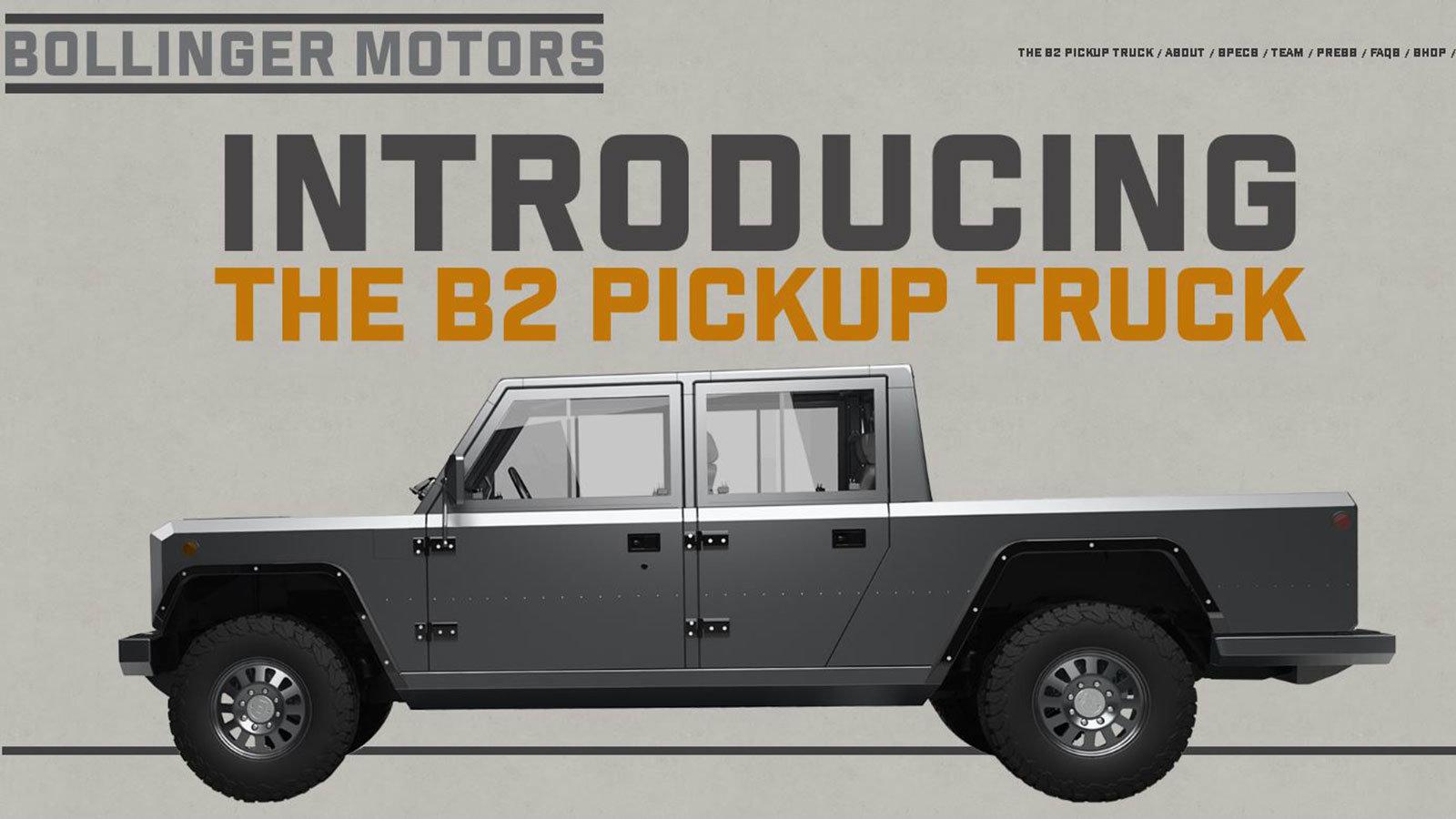 Παρά το γεγονός ότι το Bollinger B1 δεν έχει ακόμη υλοποιηθεί, η εταιρεία αποκάλυψε το Β2, το οποίο θα κατασκευαστεί παράλληλα με τον αδερφό του.