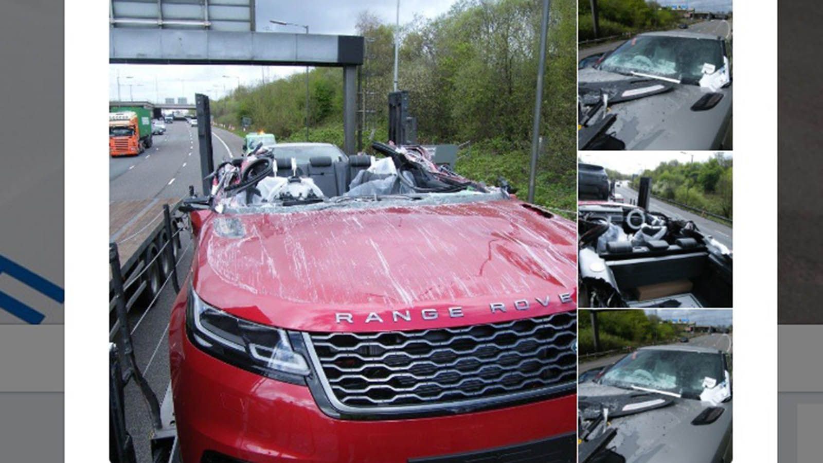 Το Velar βέβαια δεν ήταν το μόνο αυτοκίνητο που θα πάει για αντικατάσταση, αφού ένα Range Rover Evoque που ήταν και αυτό πάνω στην αυτοκινητάμαξα υπέσ