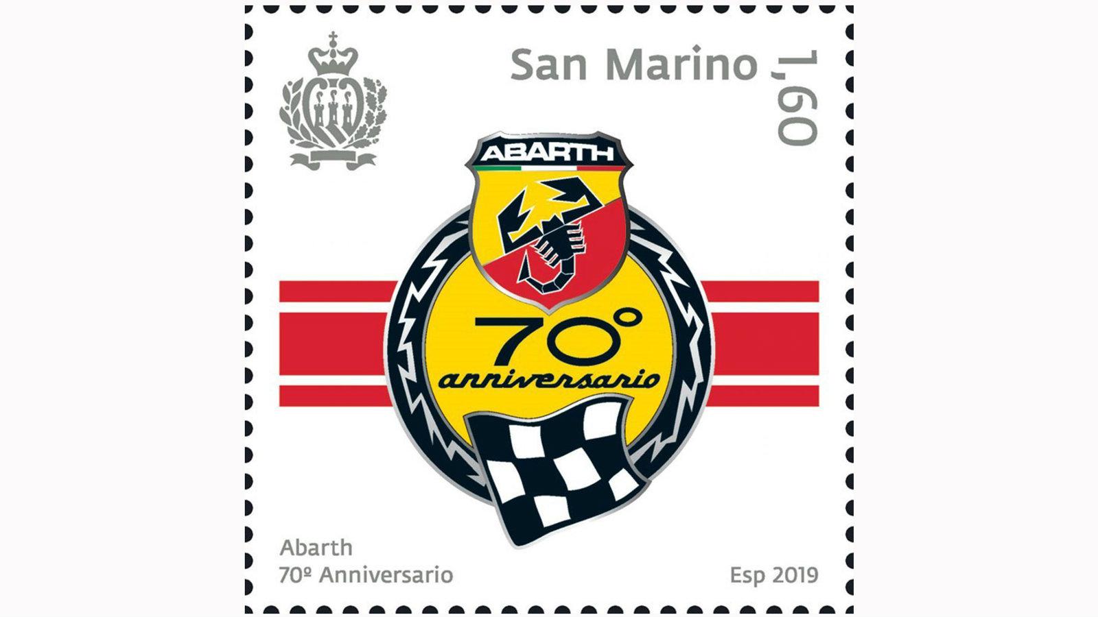 Συλλεκτικό γραμματόσημο για τα 70α γενέθλια της Abarth
