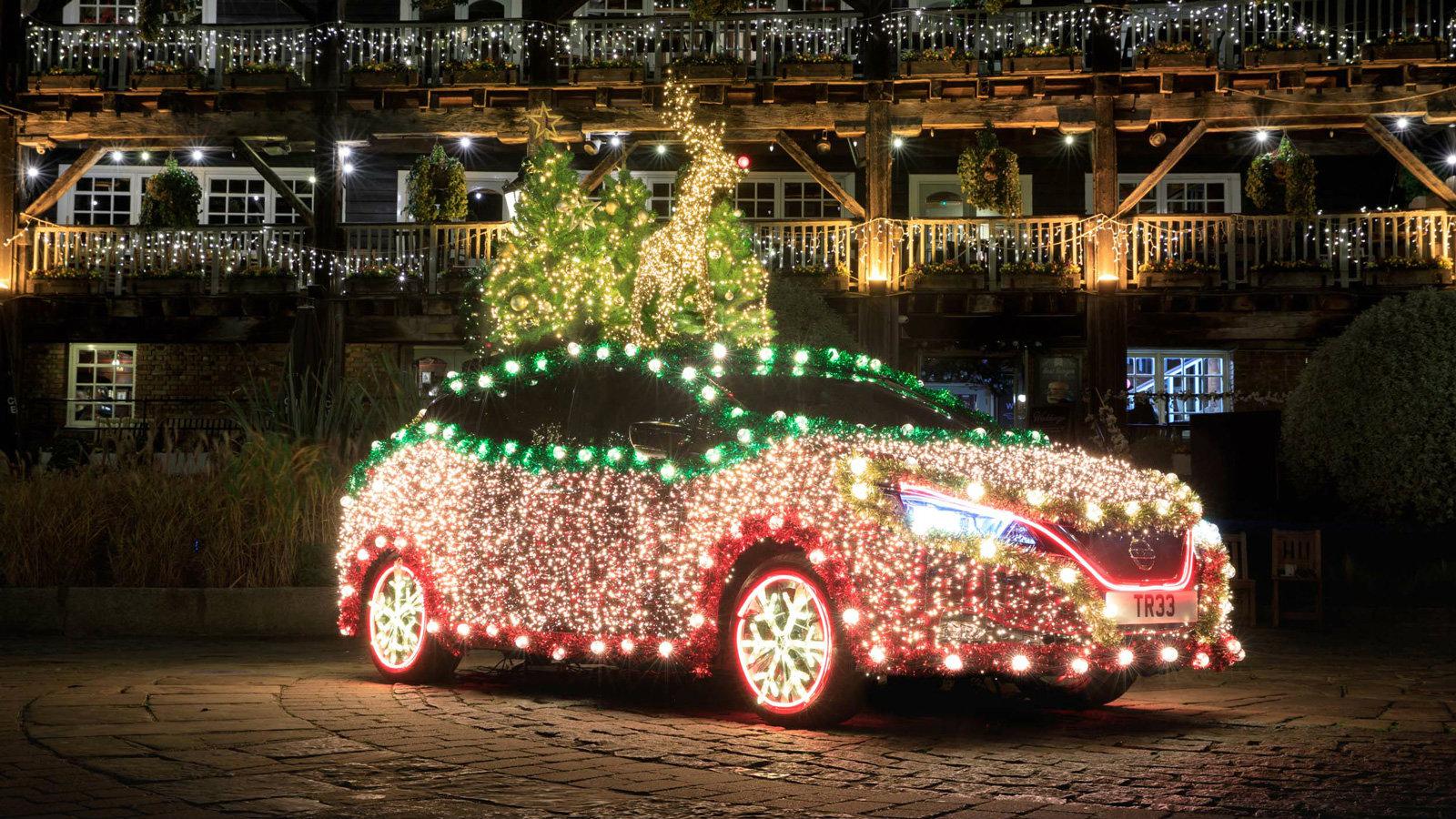 Καθ οδόν  για τα Χριστούγεννα με το  Nissan LEAF 