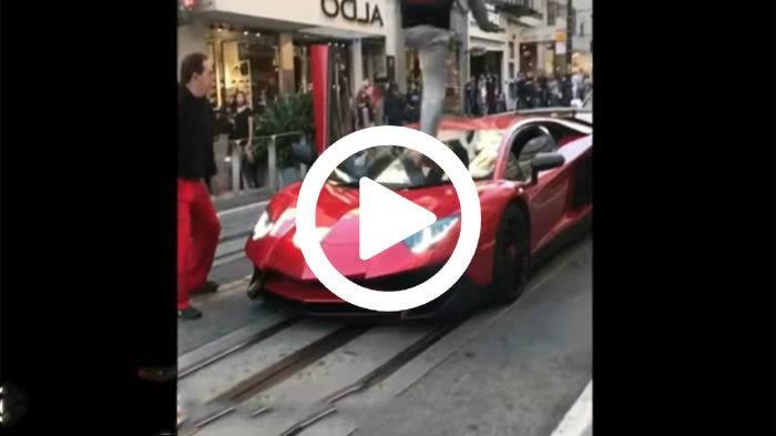 Πατάει πάνω στη Lamborghini και τις τρώει [video]