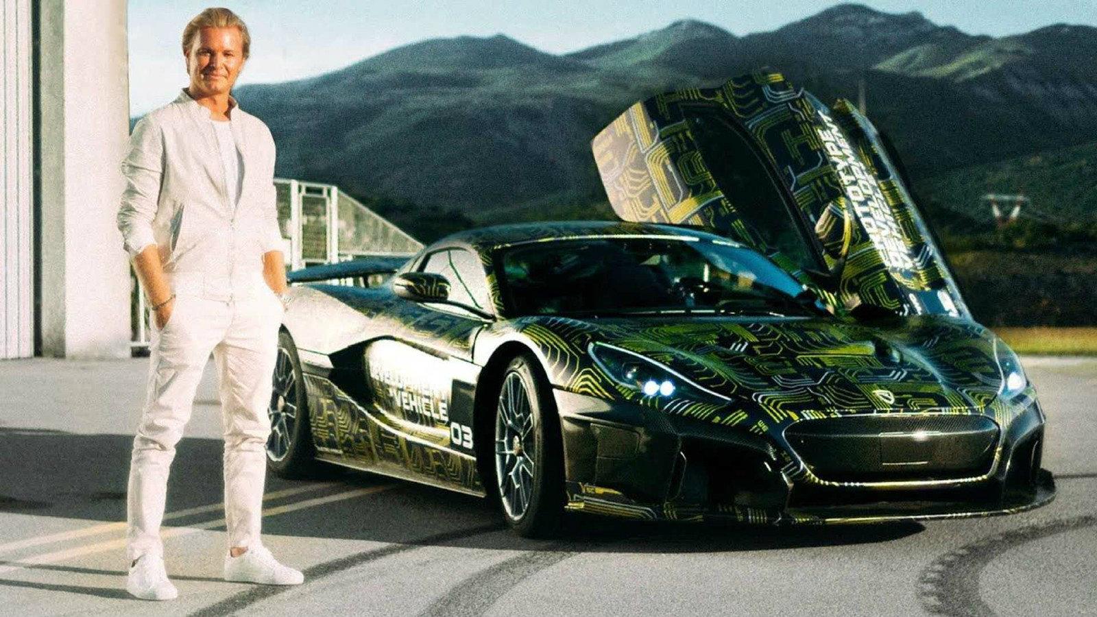 Ο Ρόσμπεργκ οδηγεί το ηλεκτρικό «κτήνος» των 1.915 ίππων Rimac C_Two  [video]