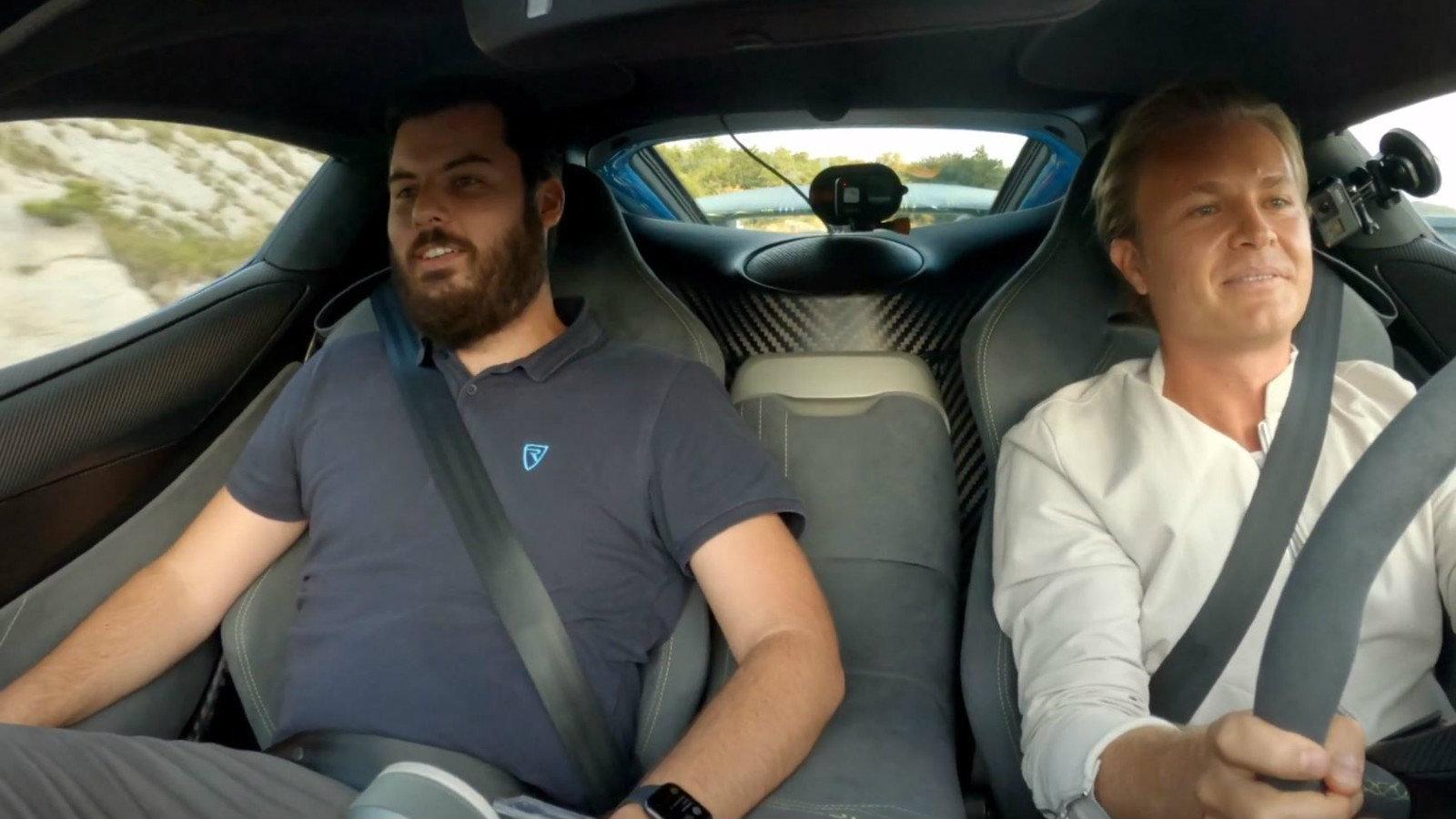 Ο Ρόσμπεργκ οδηγεί το ηλεκτρικό «κτήνος» των 1.915 ίππων Rimac C_Two  [video]