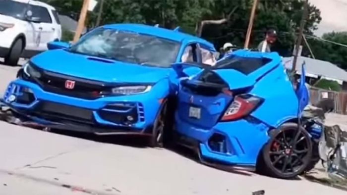 Σοκαριστικό τροχαίο για Honda Civic Type R, κόπηκε στα δύο! [video]