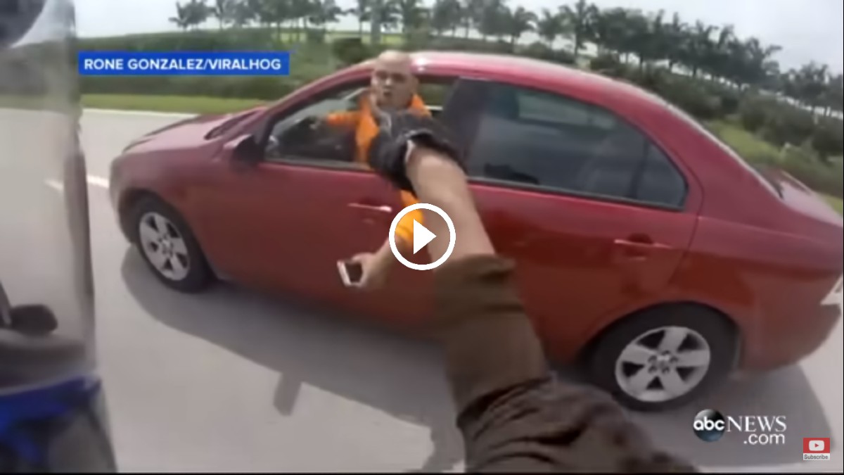 Μπήκε στο αντίθετο ρεύμα για «παίξει» μπουνιές! [vid]