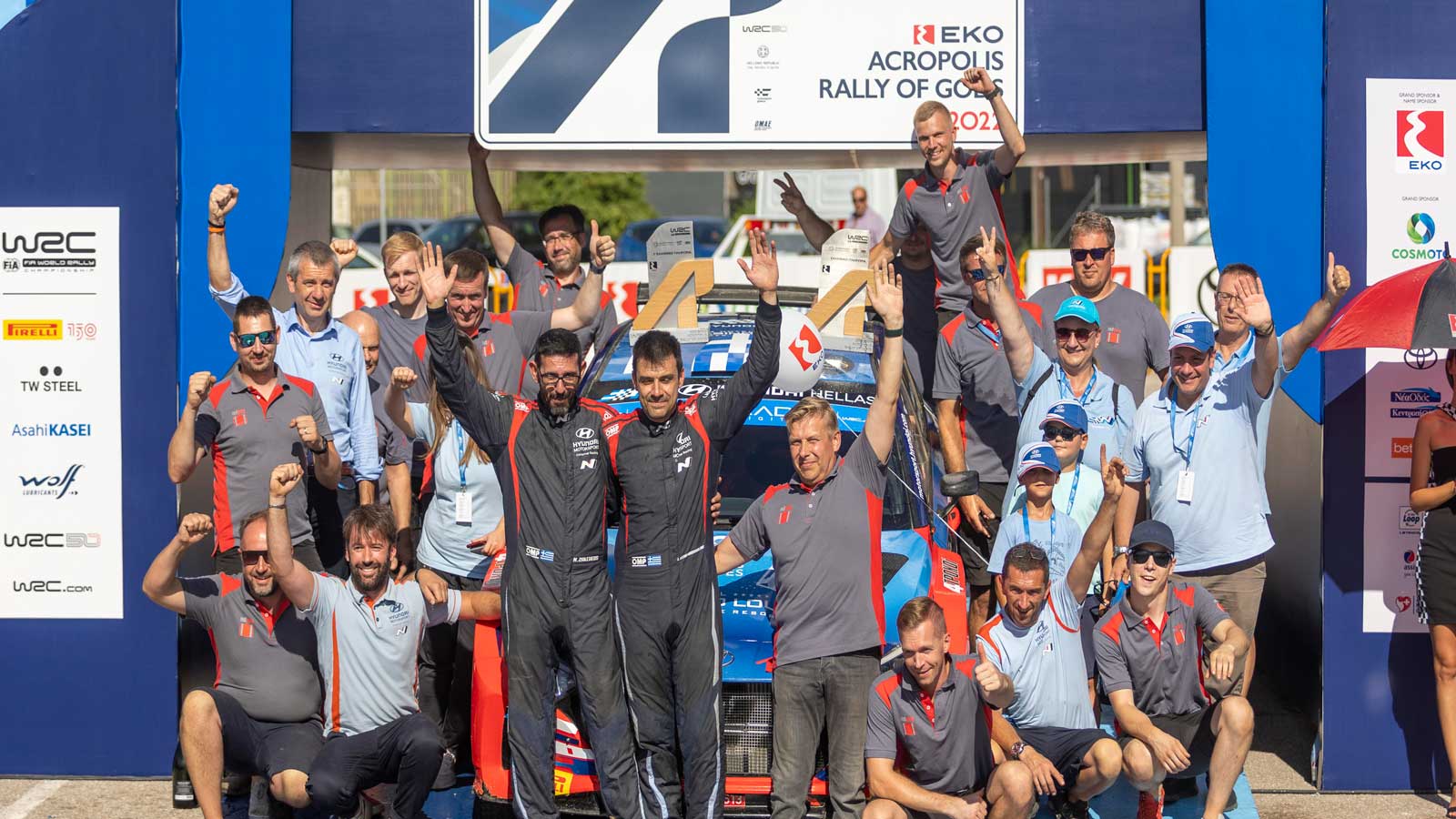 Rally Acropolis: Hyundai στην 1η θέση μεταξύ ελληνικών πληρωμάτων