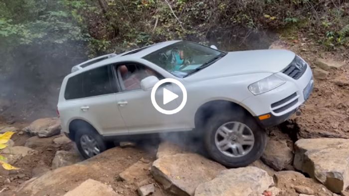 Touareg δοκιμάζει να δαμάσει βράχια [video]