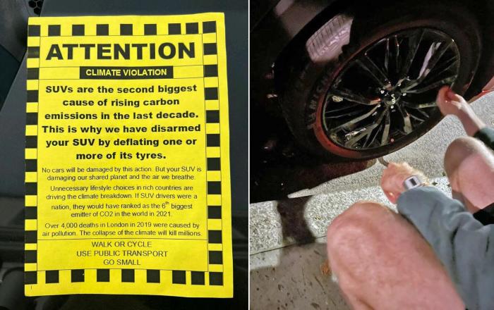 Χαρακώνουν SUV για την κλιματική αλλαγή 