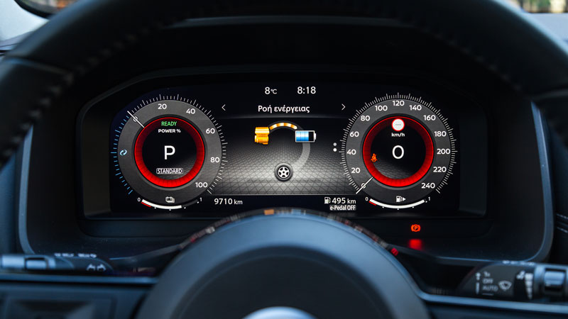 Ο ψηφιακός πίνακας οργάνων είναι 7 ιντσών και προσφέρει κάτι παραπάνω από αρκετές πληροφορίες, με τα γραφικά του να μπορούν να αλλάξουν σύμφωνα με τα 