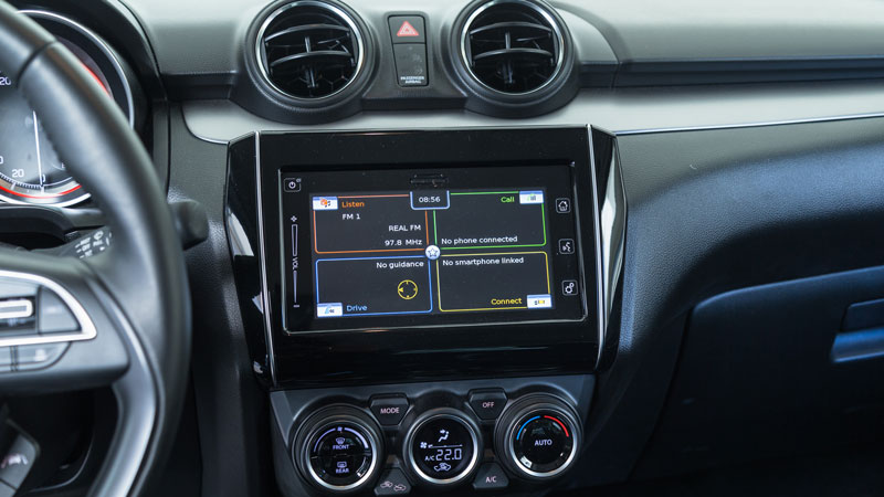 Η κεντρική οθόνη αφής δεν σε κερδίζει με την πρώτη ματιά, αλλά έχει εύκολο μενού και δεν «κολλάει»