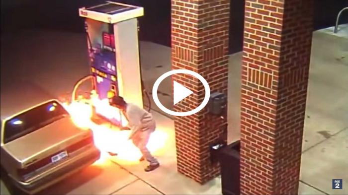 Φοβήθηκε την αράχνη και έβαλε φωτιά σε βενζινάδικο [video]