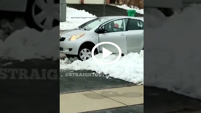 Χιόνι συλλαμβάνει γρηγορότερα τον κλέφτη από την αστυνομία [video]