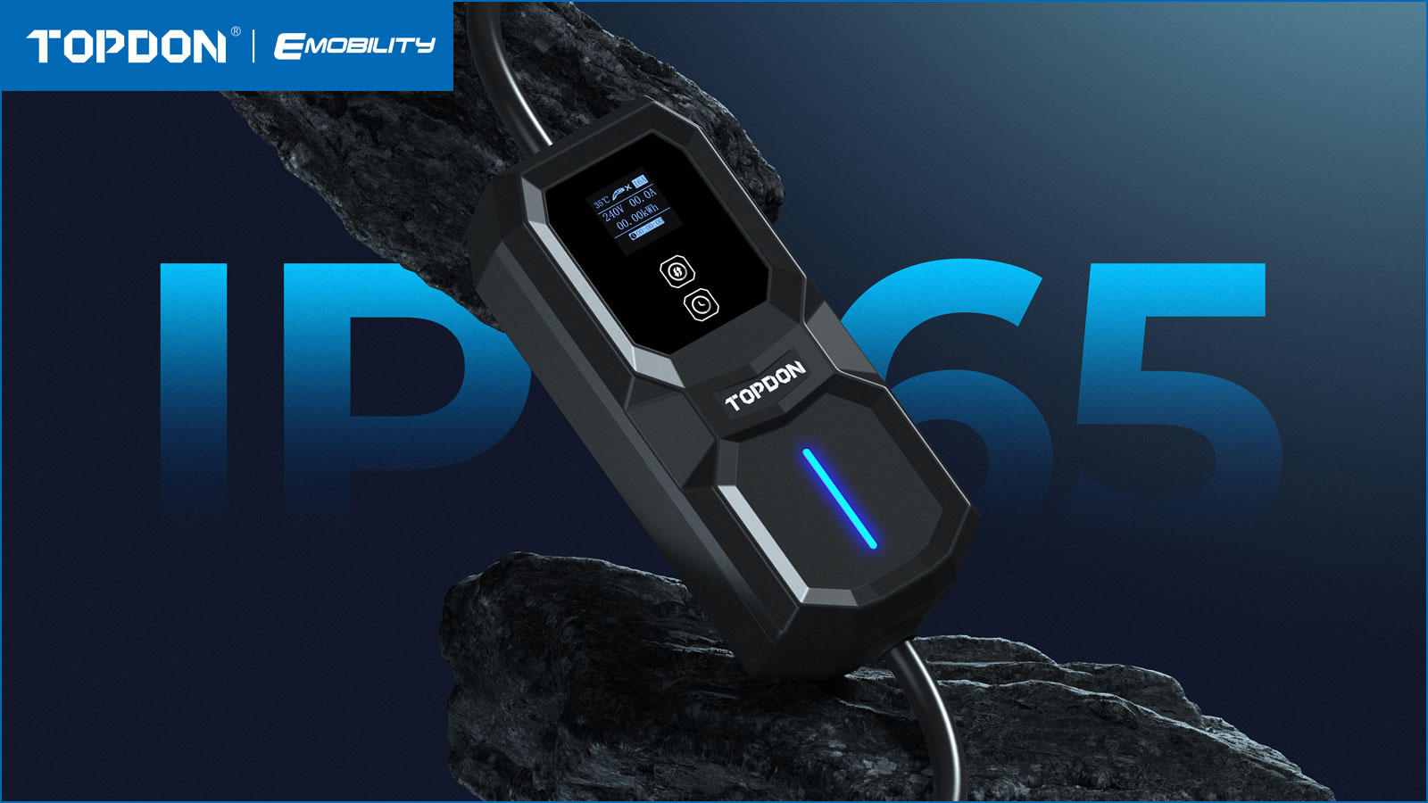 Φορητός φορτιστής ηλεκτρικών αυτοκινήτων TOPDON PULSEQ AC PORTABLE 3,7 KW