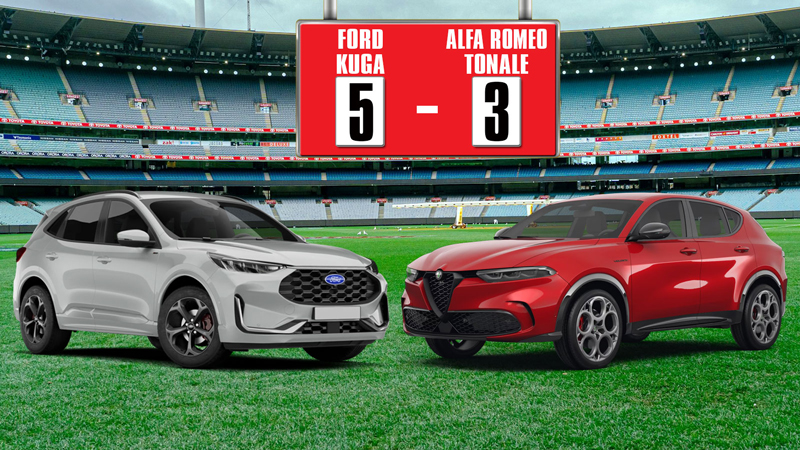 Συγκρίνουμε στα 11 βήματα το Ford Kuga FHEV 180 PS με το Alfa Romeo Tonale Hybrid 160 PS