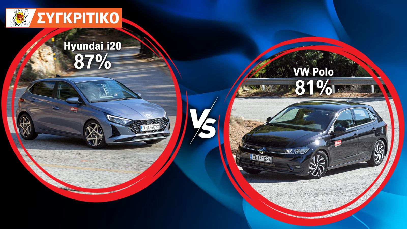Hyundai I20 100 PS VS Volkswagen Polo 95 PS