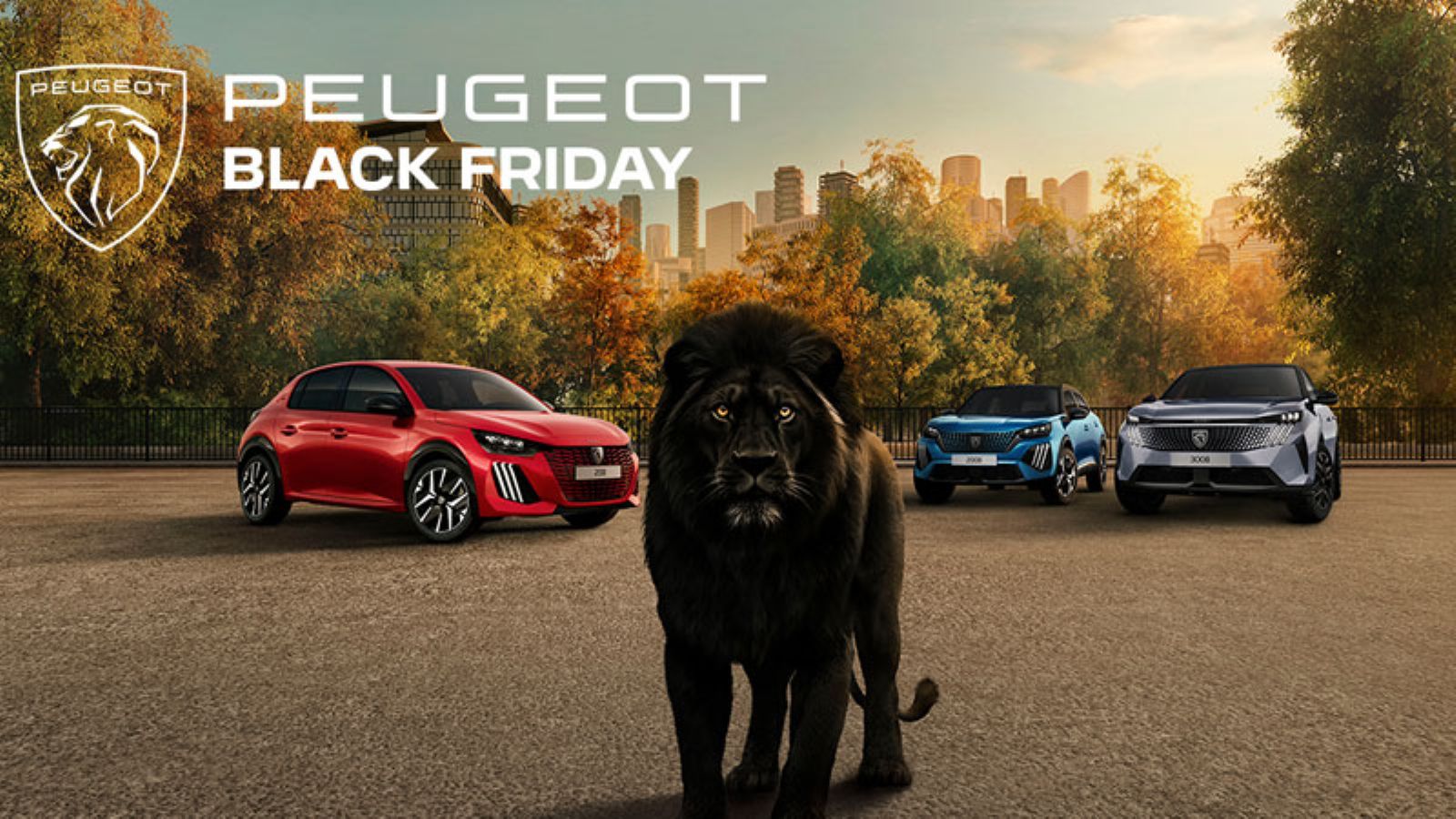 Peugeot 208, Peugeot 2008, Peugeot 3008, και εμπρός ένα μαύρο λιοντάρι
