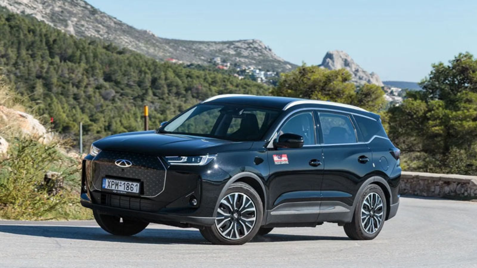 Το Chery Tiggo 7 σε στροφή, από την εμπρός αριστερή πλευρά