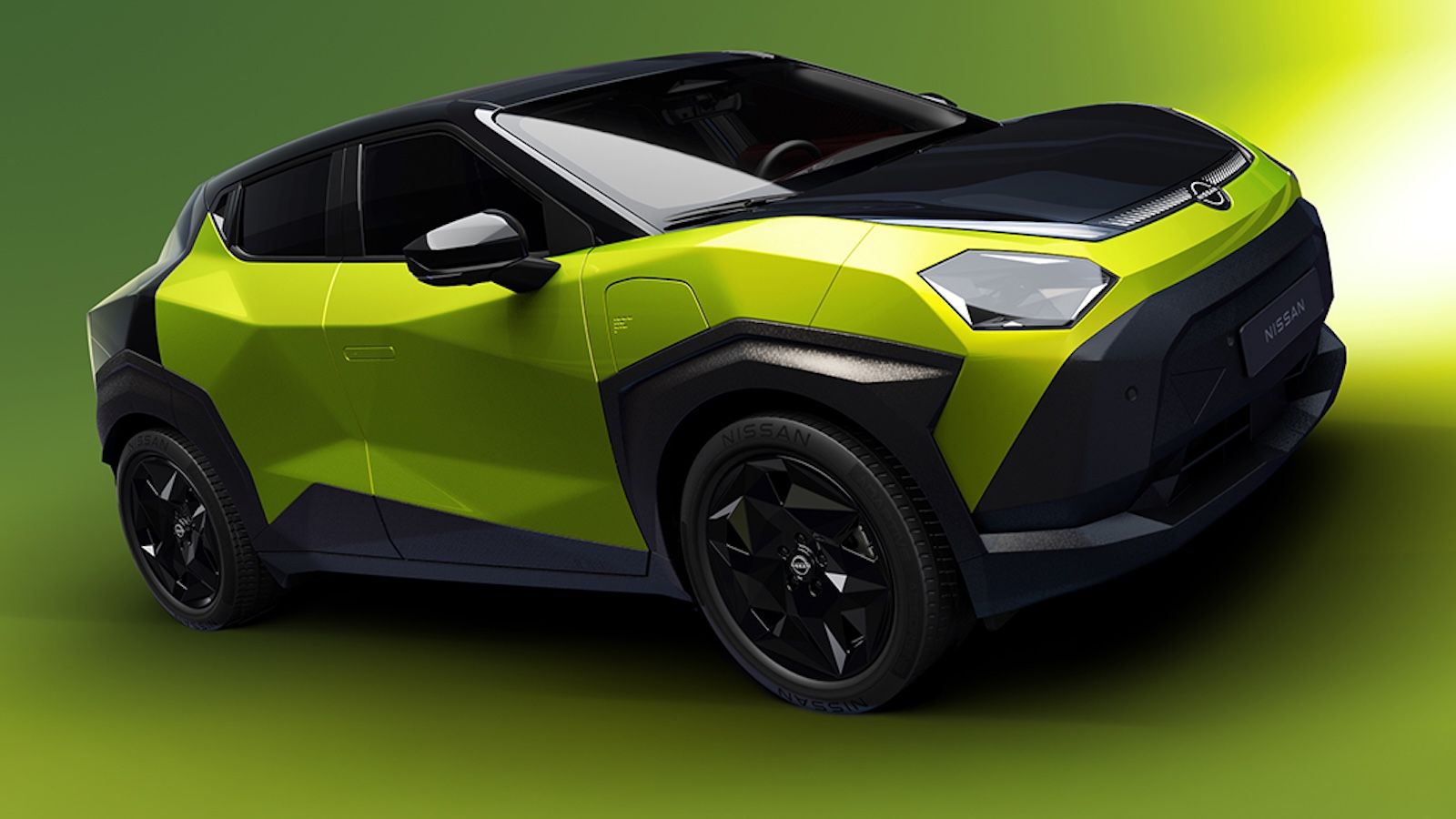 Το νέο Juke EV αντλεί έμπνευση από το εντυπωσιακό πρωτότυπο Hyper Punk, με την αισθητική του να ορίζεται από αιχμηρές γωνίες και μια επιθετική φωτιστι