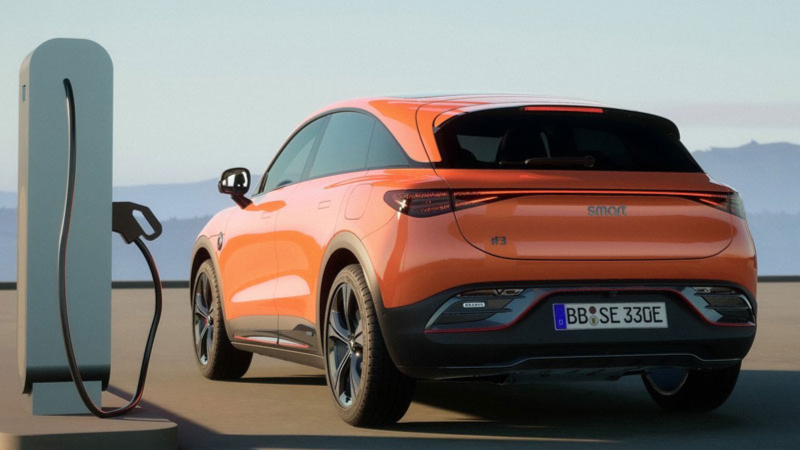 Το smart 3 από πίσω, αριστερή γωνία