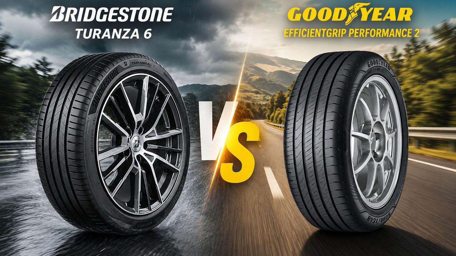 Premium λάστιχο 16'': Bridgestone Turanza 6 Vs Goodyear Performance 2