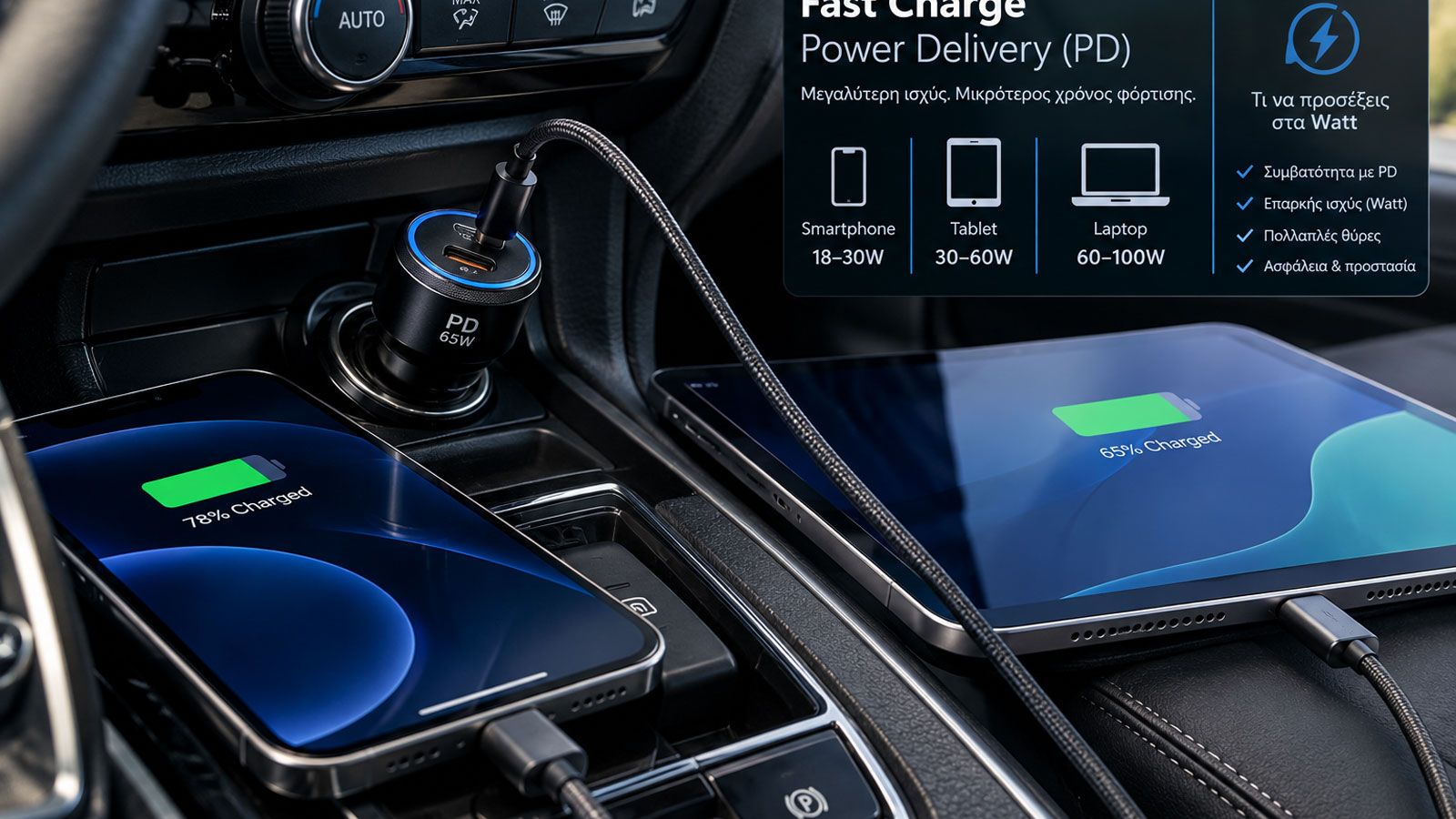 Έξυπνοι φορτιστές USB-C Fast Charge για τον αναπτήρα: Τι να προσέξεις στα Watt