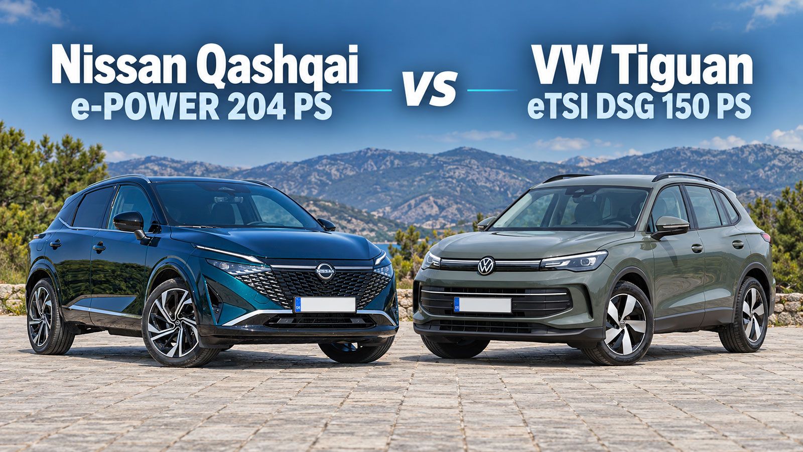 Συγκριτικό: Nissan Qashqai e-POWER 204 PS VS VW Tiguan eTSI DSG 150 PS