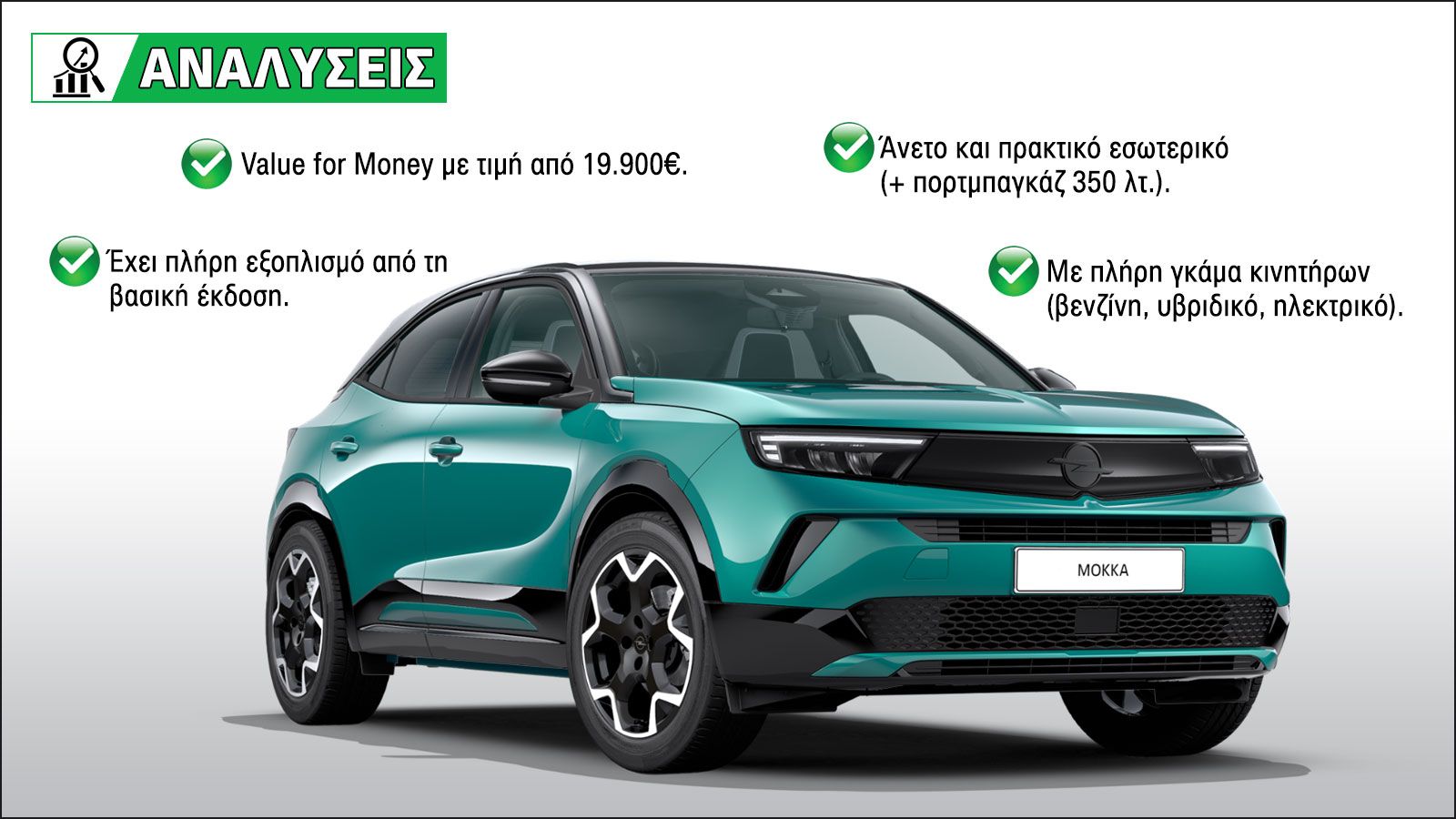 Τα πράσινα σημεία του Opel Mokka