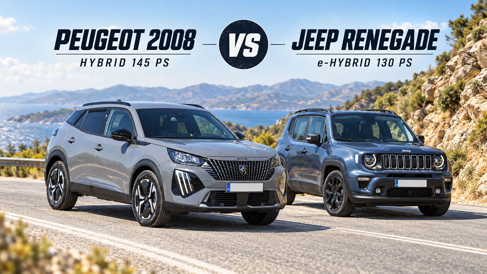 Συγκριτικό: Peugeot 2008 Hybrid 145 PS VS Jeep Renegade e-HYBRID 130 PS