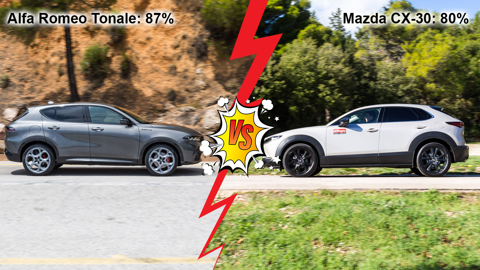 Alfa Romeo Tonale  130ps VS Mazda Cx-30 E-skyaktiv 186p Συγκριτικό