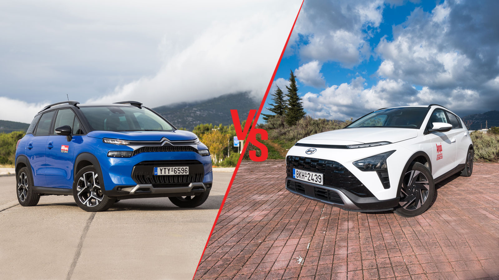 Citroen C3 Aircross 110ps VS Hyundai Bayon 100ps Συγκριτικό