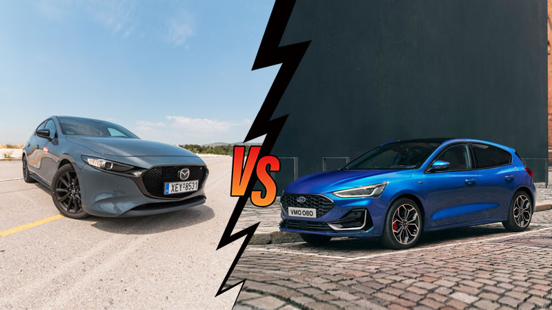 Ford Focus 155ps VS Mazda 3 150ps Συγκριτικό