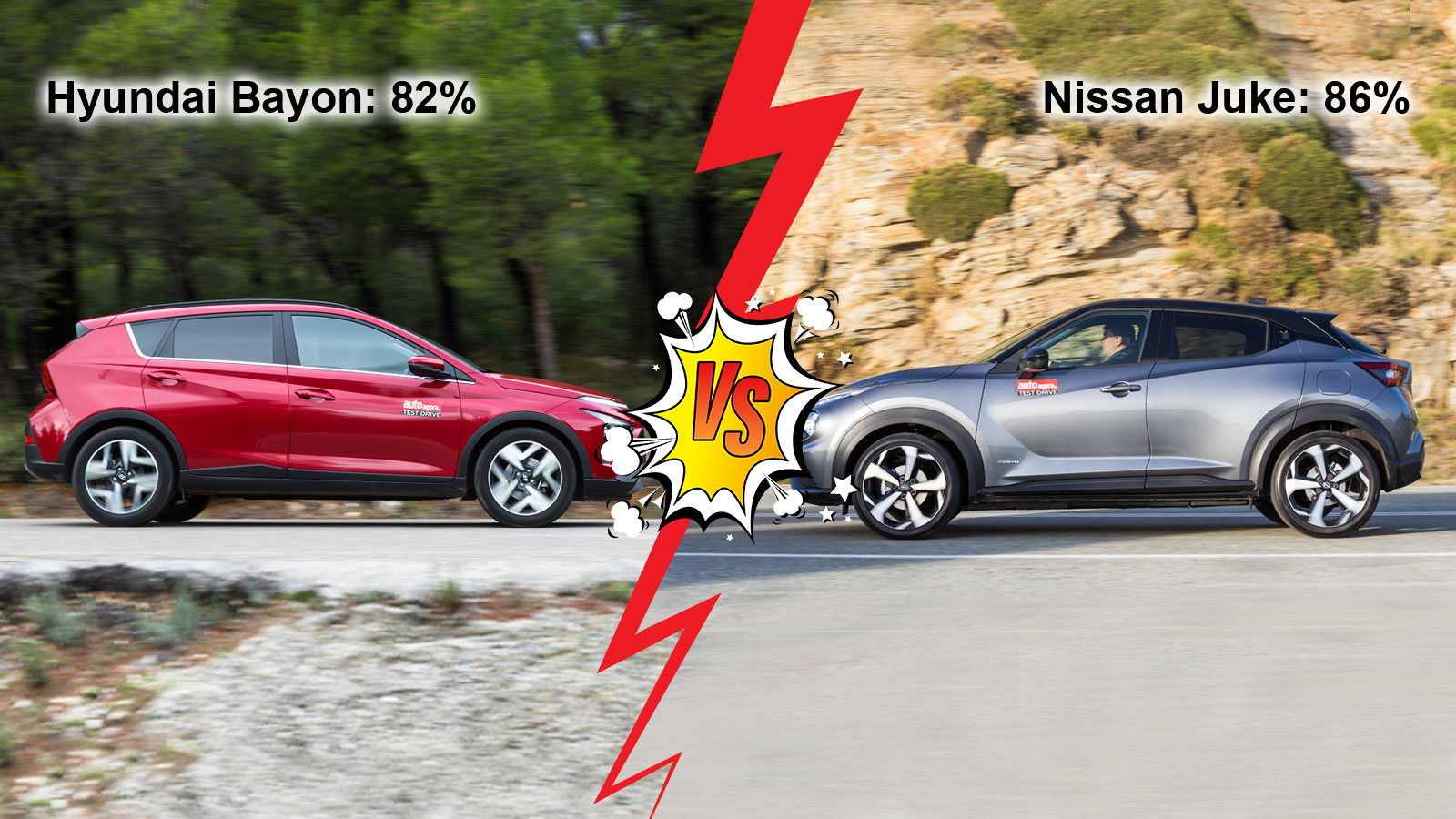 Hyundai Bayon 100ps VS Nissan Juke 114ps Συγκριτικό