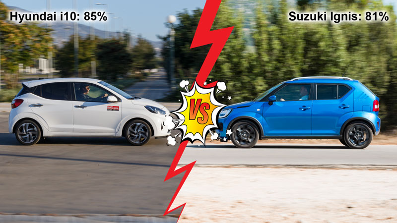 Hyundai I10 VS Suzuki Ignis Συγκριτικό