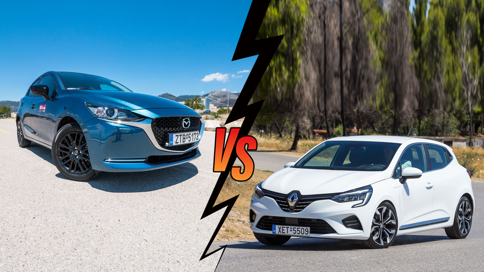 Mazda 2 90ps VS Renault Clio 90ps Συγκριτικό