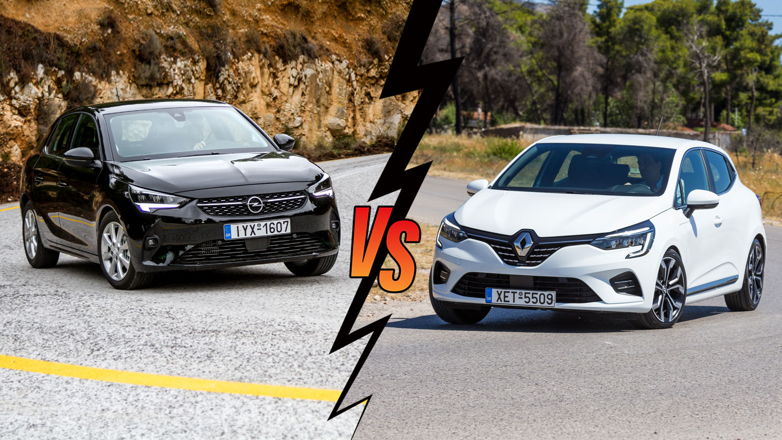 Opel Corsa 100ps VS Renault Clio 90ps Συγκριτικό