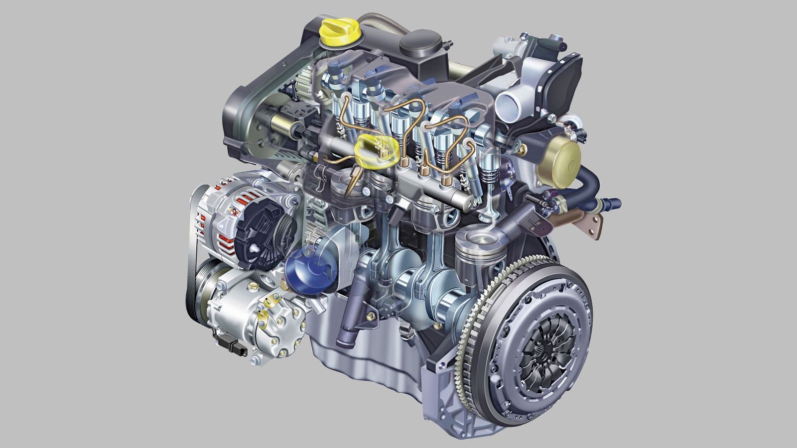 Στους κινητήρες diesel η ανάφλεξη του μίγματος γίνεται από την υψηλή θερμοκρασία του ήδη συμπιεσμένου αέρα με την ανάμιξη του με το πετρέλαιο.