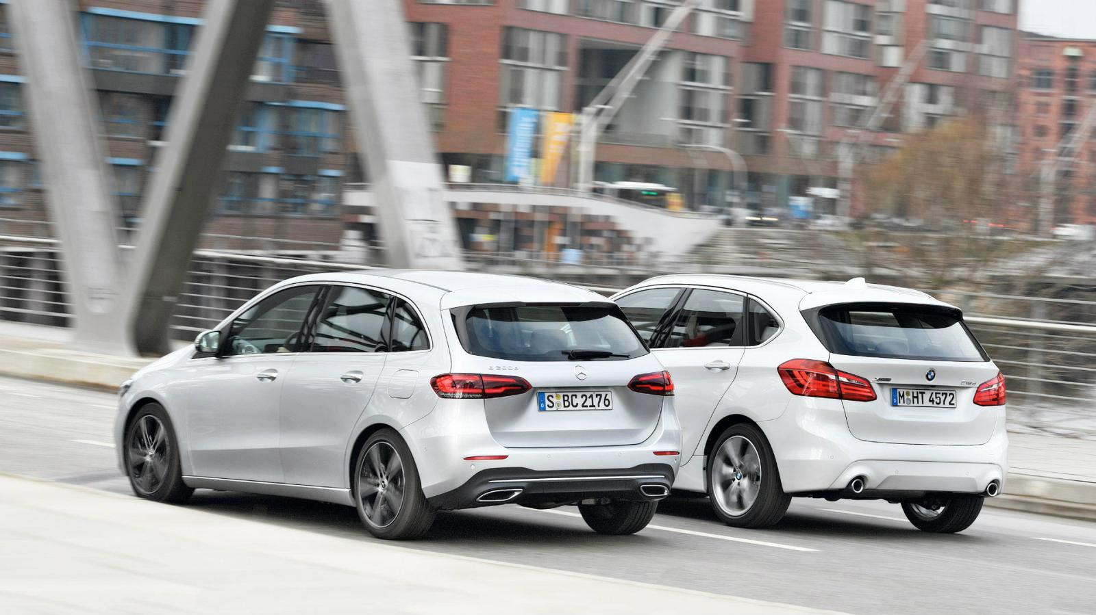 Mercedes B 200d vs BMW 218d xDrive Active Tourer