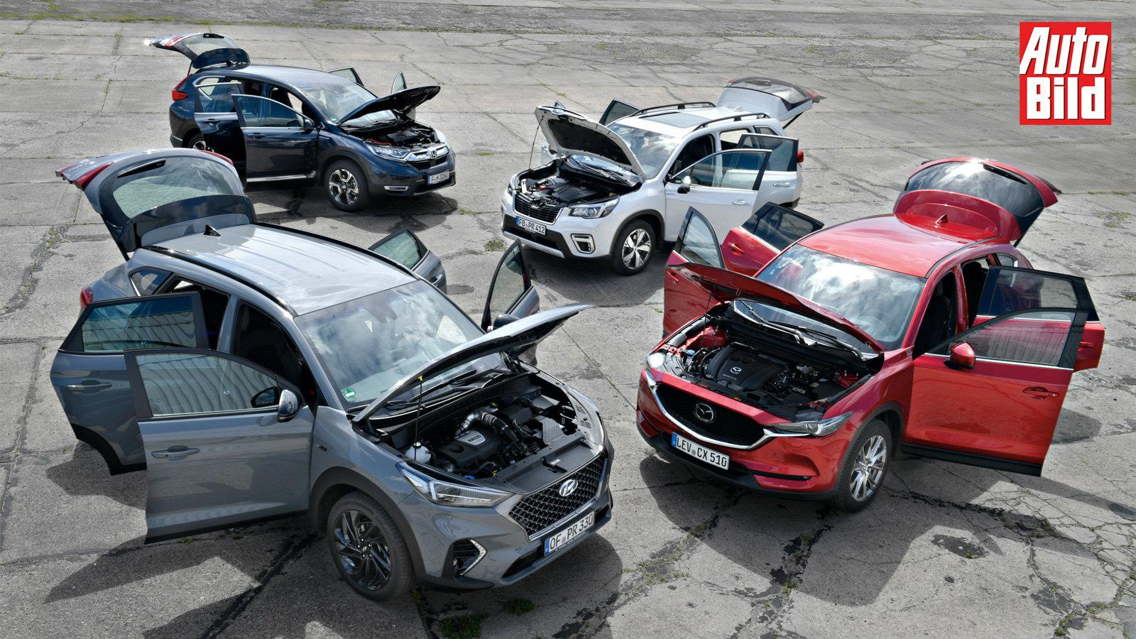 Hyundai Tucson vs Honda C-RV vs Mazda CX-5 vs Subaru Forester