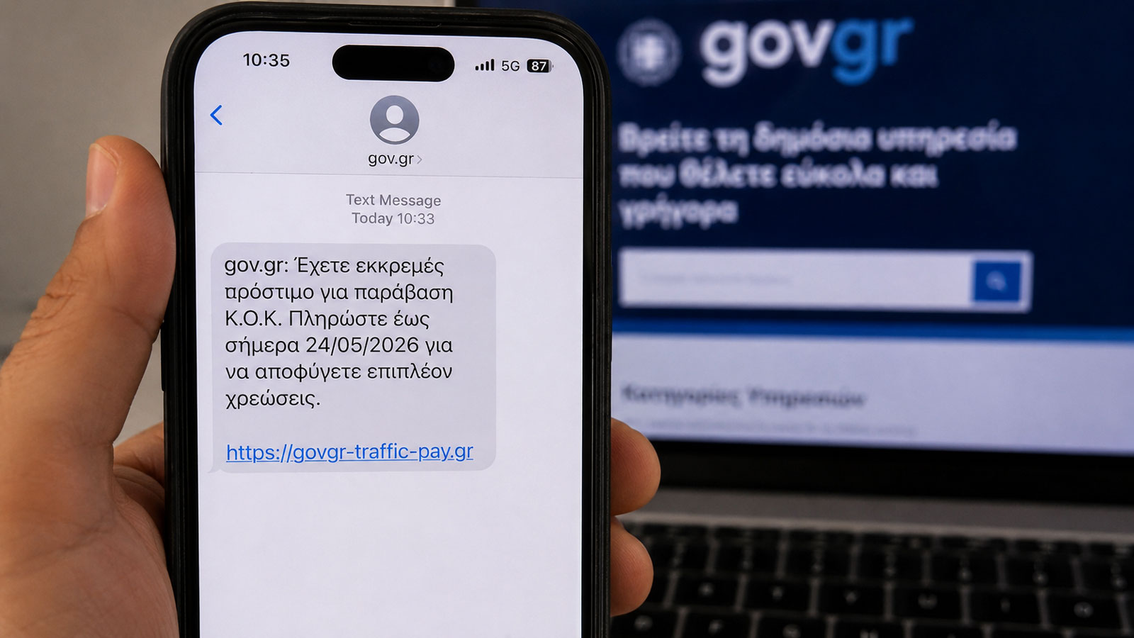 Επιτήδειοι χρησιμοποιούν το όνομα του gov.gr για να παγιδεύσουν οδηγούς Επιτήδειοι χρησιμοποιούν το όνομα του gov.gr για να παγιδεύσουν οδηγούς