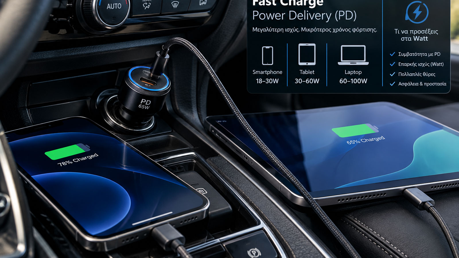 Έξυπνοι φορτιστές USB-C Fast Charge για τον αναπτήρα: Τι να προσέξεις στα Watt Έξυπνοι φορτιστές USB-C Fast Charge για τον αναπτήρα: Τι να προσέξεις στα Watt