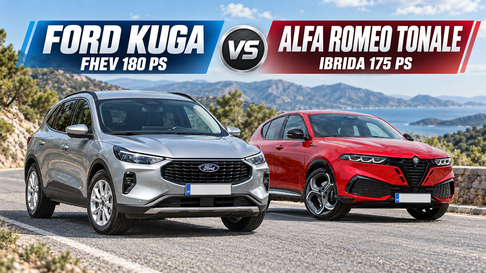 Συγκριτικό: Ford Kuga FHEV 180 PS VS Alfa Romeo Tonale Ibrida 175 PS 