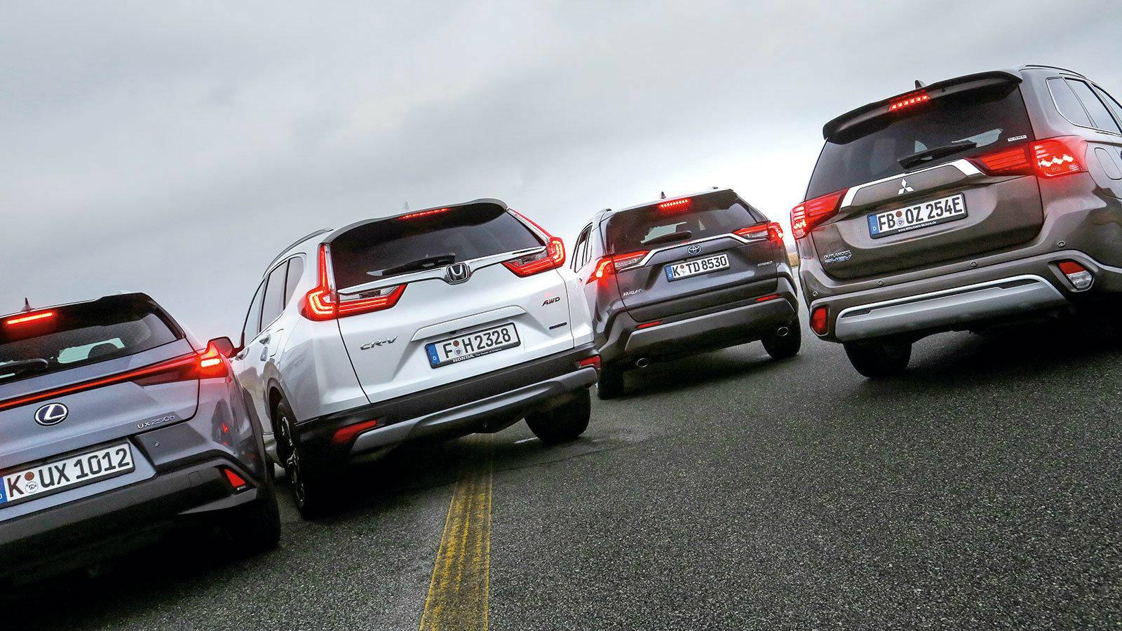 Toyota RAV4 VS Mitsubishi Outlander VS Lexus UX VS Honda CR-V 