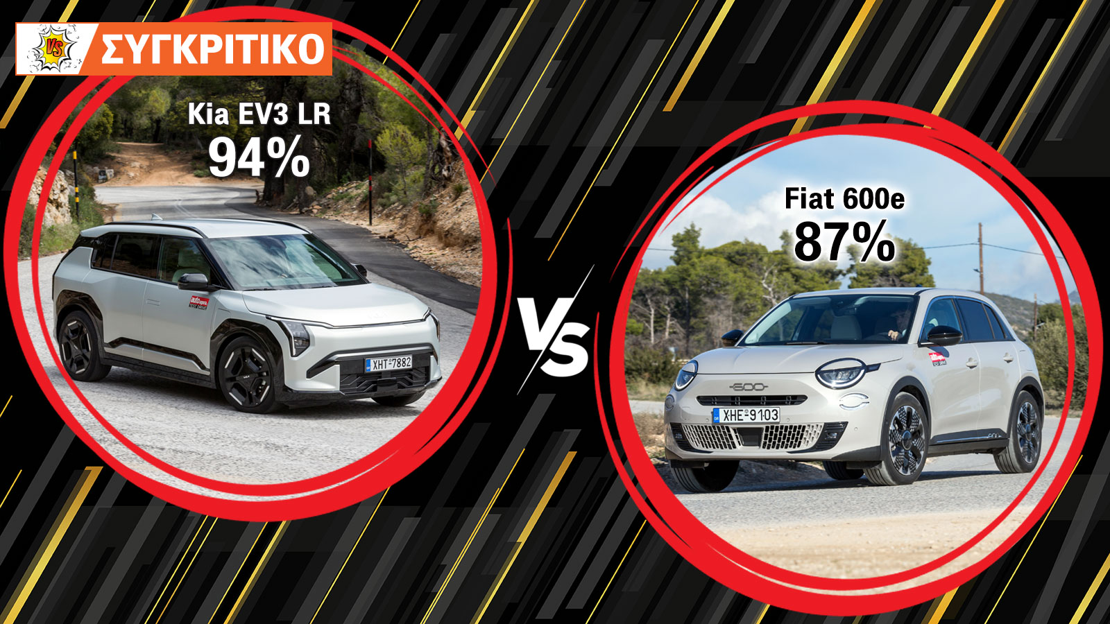 Kia EV3 Long Range 204 PS VS Fiat 600e 156 PS 